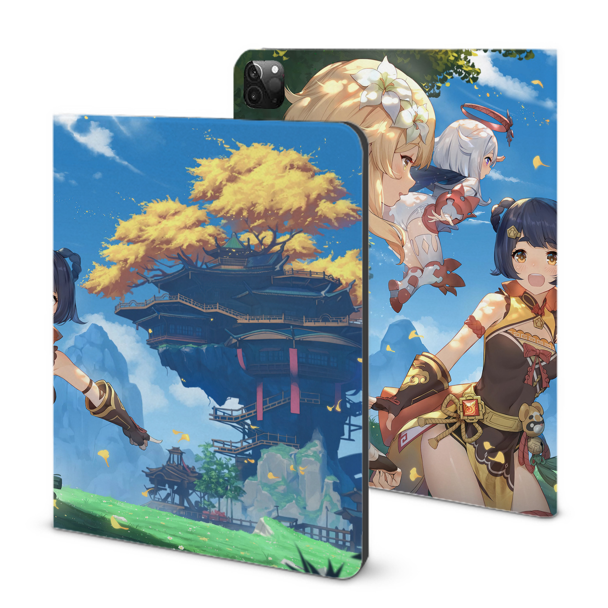 げんし神 genshin IPadケース ペンホルダー付き ブックスタイルデザイン